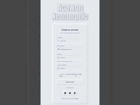 Neumorphic Register Form 🔥 Modern UI with Pure CSS