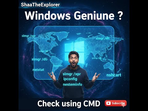 Check Genuine  Windows using CMD | slmgr  Explained Tamil"