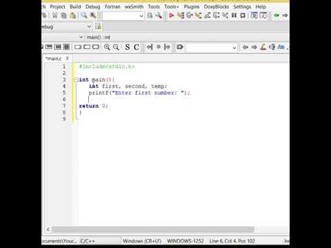 How To Swap Two Numbers in C #shorts