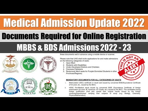Documents Required for Medical College Admissions: MBBS & BDS Admission 2022-23