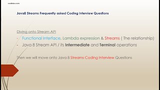 Java 8 Lambda expressions, Functional Interface & Streams  (Java 8 Streams Coding interviews -Part1)