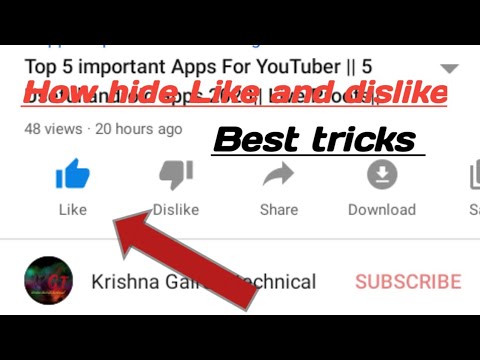 How to hide a like for YouTube