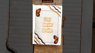 easy border design/butterfly border design/front page design #drawing #art #painting #shorts #short