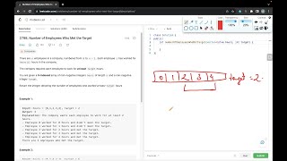 Number of Employees Who Met the Target| LeetCode 2798 | Cpp