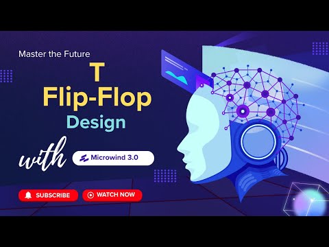 13. T Flip-Flop using NAND Gate design in Microwind.