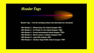 HTML Tags and Attributes