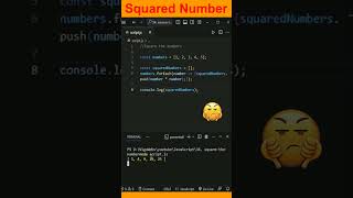 JS tips - Square the number in an array #shorts #javascript #frontenddeveloper
