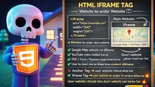 HTML iframe Tag Explained 🔥 Website ke andar Website 😱 | #shorts