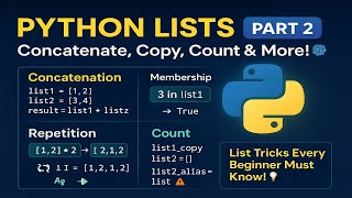 Python List Operations Part 2 – Combine, Check & Copy 📋