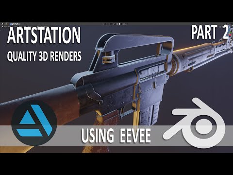 Artstation portfolio Quality Render using Blender Eevee - part 2 Lighting Setup