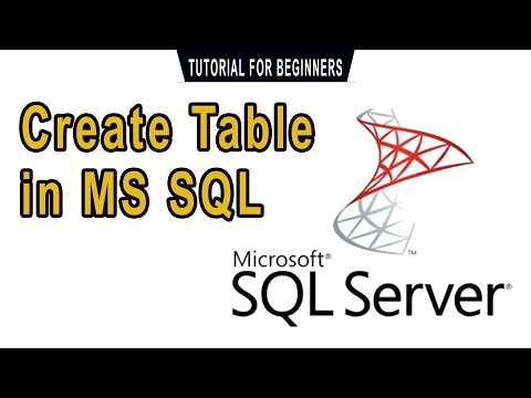 Create Table in MS SQL