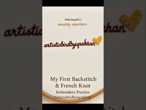 🌸 2 Stitches Every Beginner Must Know! 🪡🧵 #embroidery #fyp  #shorts #frenchknots #backstitch #viral.
