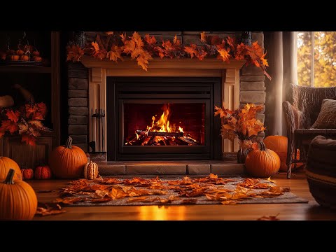 3 Hours of Fireplace Sounds for Relaxation 🔥 Cozy Crackling Logs and Autumn Feel