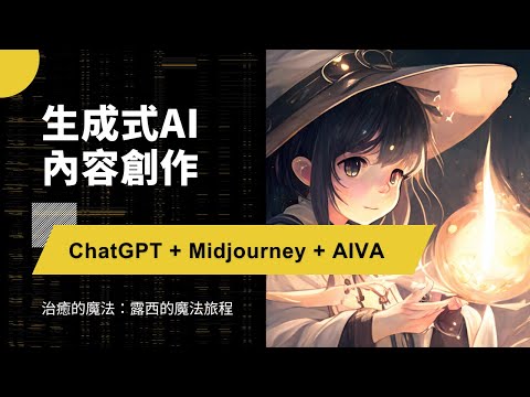 生成式AI內容創作 - ChatGPT + Midjourney + AIVA - 治癒的魔法:露西的魔法旅程 - 動漫風