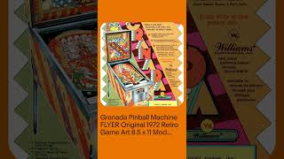 Granada Pinball Machine FLYER Original 1972 Retro Game Art 8.5" x 11 Mod Groovy