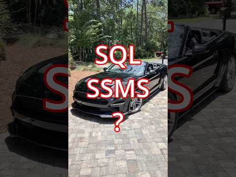 What does SQL Server SSMS and a Roush Mustang have in common?