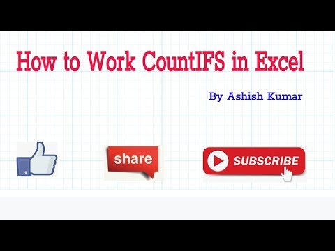 How To Use Countifs Formula in Excel (Hindi)