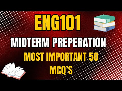 ENG101 MIDTERM PREPERATION| ENG101 IMP MCQ'S| MIDTERM MCQ'S