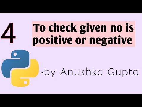 Program to Check given no is positive or negative | Function in python | python series