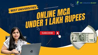 Affordable Online MCA Programs Under 1 Lakh Rupees