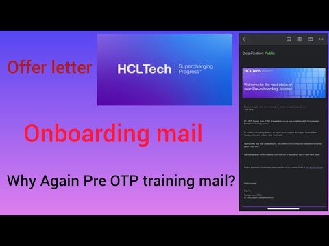 Hcl onboarding mail release date|| hcl mail regarding onboarding Again training#hcl #hclonboarding