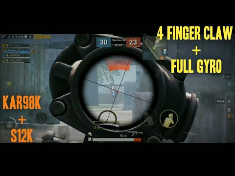 Kar 98k + S12k Challenge || 4 Finger Claw With Full Gyro || Redmi Note7
