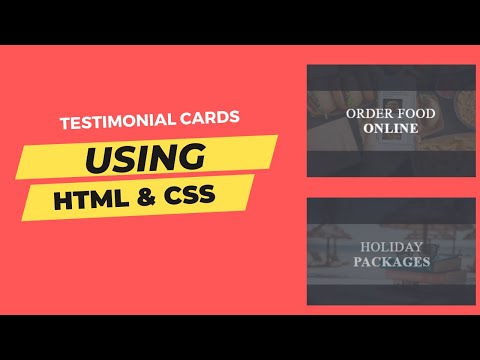 Testimonial Cards using HTML & CSS | Without any JavaScript |