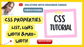 CSS PROPERTIES [ PART 2 ] | CSS list, links, width & Max-width | Advance CSS Tutorial.