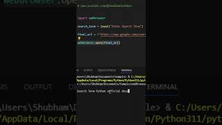 How to Search on google using python? #python3 #googlesearch #pythontips #pythonskills #pythonshort