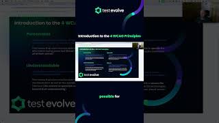 What Are the 4 WCAG Principles? #testautomation #accessibility #europeanaccessibilityact #wcag