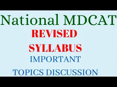 National MDCAT syllabus Revised