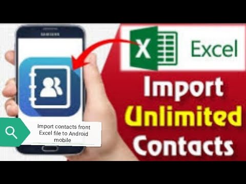 How to import contact numbers from Excel to Android phone | Excel to Gmail account