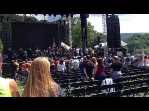 Destiny Outreach Ministries praise team singing the national anthem at the Second Chance 2014.
