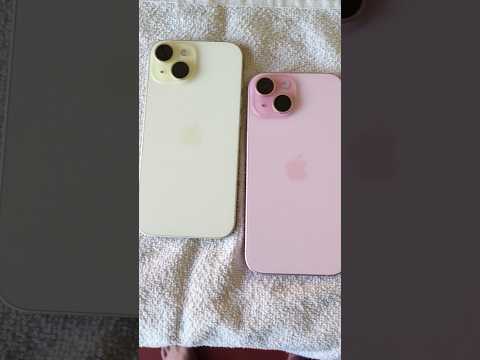 iPhone 15 - Pink or Yellow? #iphone #iphone15 #pink #yellow