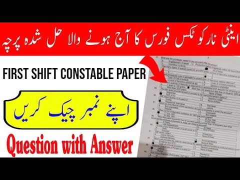 Anf Constable Today Solved Paper First Shift 2021