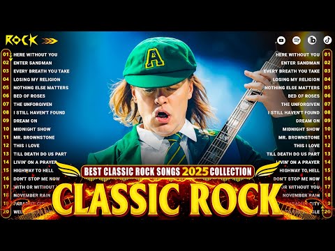 Metallica, Queen, Nirvana, Guns N Roses, Bon Jovi, ACDC 🔥 Best Classic Rock Songs 70s 80s 90s