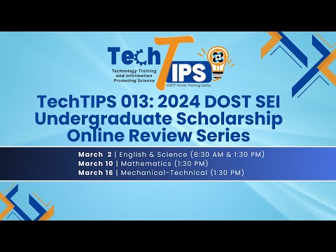 𝐌𝐀𝐓𝐇𝐄𝐌𝐀𝐓𝐈𝐂𝐒 | DOST-SEI Undergraduate Scholarship Online Review Series - Session 3 (March 10)