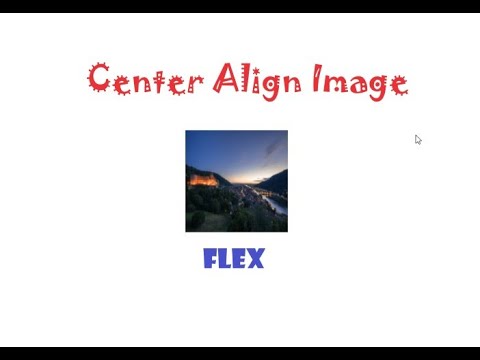 How to Center Align an image using Flex Property | HTML + CSS