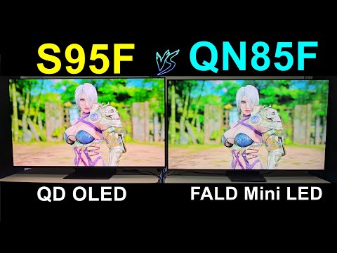 SAMSUNG S95F vs QN85F Smart TVs / QD OLED vs MINI LED / 4K 144Hz / 4K 165Hz
