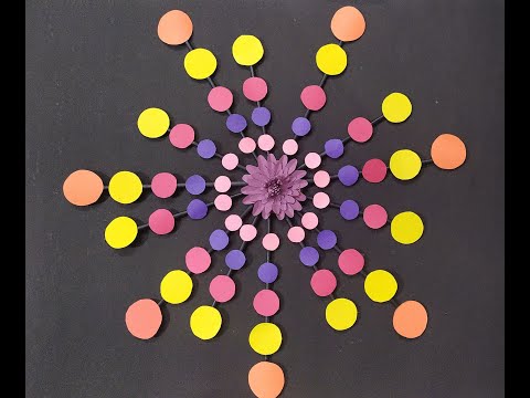DIY a colorful wall hanging using paper