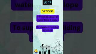 Civil Engineering Interview Question 3 | Function of Retaining Wall #shorts #civil #retainingwall