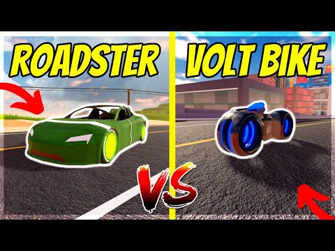Which is BEST?!?! Jailbreak ROADSTER vs VOLT BIKE... (Roblox Jailbreak)