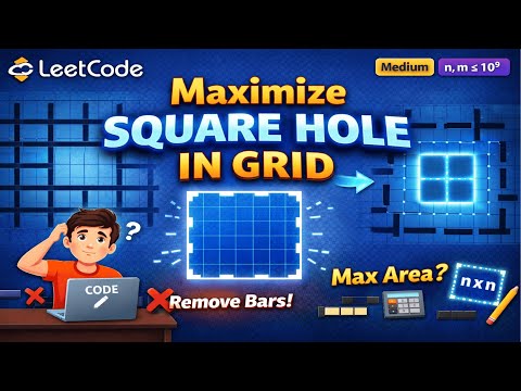 Jan 15, 2026 - Leetcode Daily Challenge - Problem #2943. Maximize Area of Square Hole in Grid