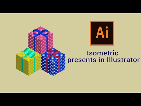 isometric| How to use Isometric grids in making gifts illustrator |#adobeillustratortutorials