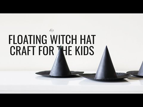 Simple Halloween Craft Idea: Floating Witch Hats