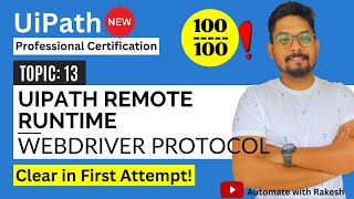 Browser automation with WebDriver protocol | UiPath Automation Developer Professional Exam Prep