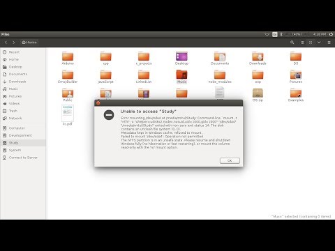 How to solve NTFS partition Problem in Ubuntu 16.04 using Terminal || Programming hub