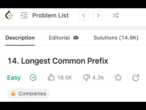 Longest Common Prefix 14 LeetCode Solution - Python Explanation #leetcode #coding #interview