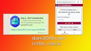 dare2019.com HACKED || SIMPLE HTML HACK || answer all questions correctly