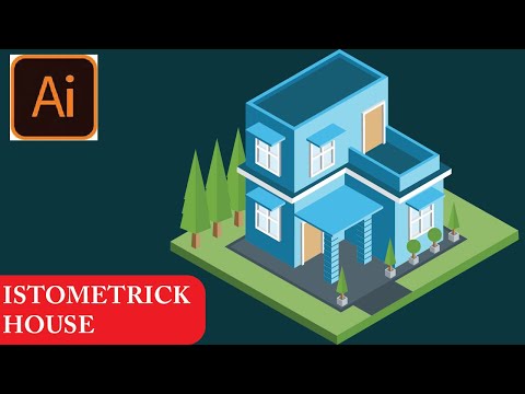 How to Create Isometrick Design in Adobe Illustrator | Isometrick House | Illustrator Tutorial